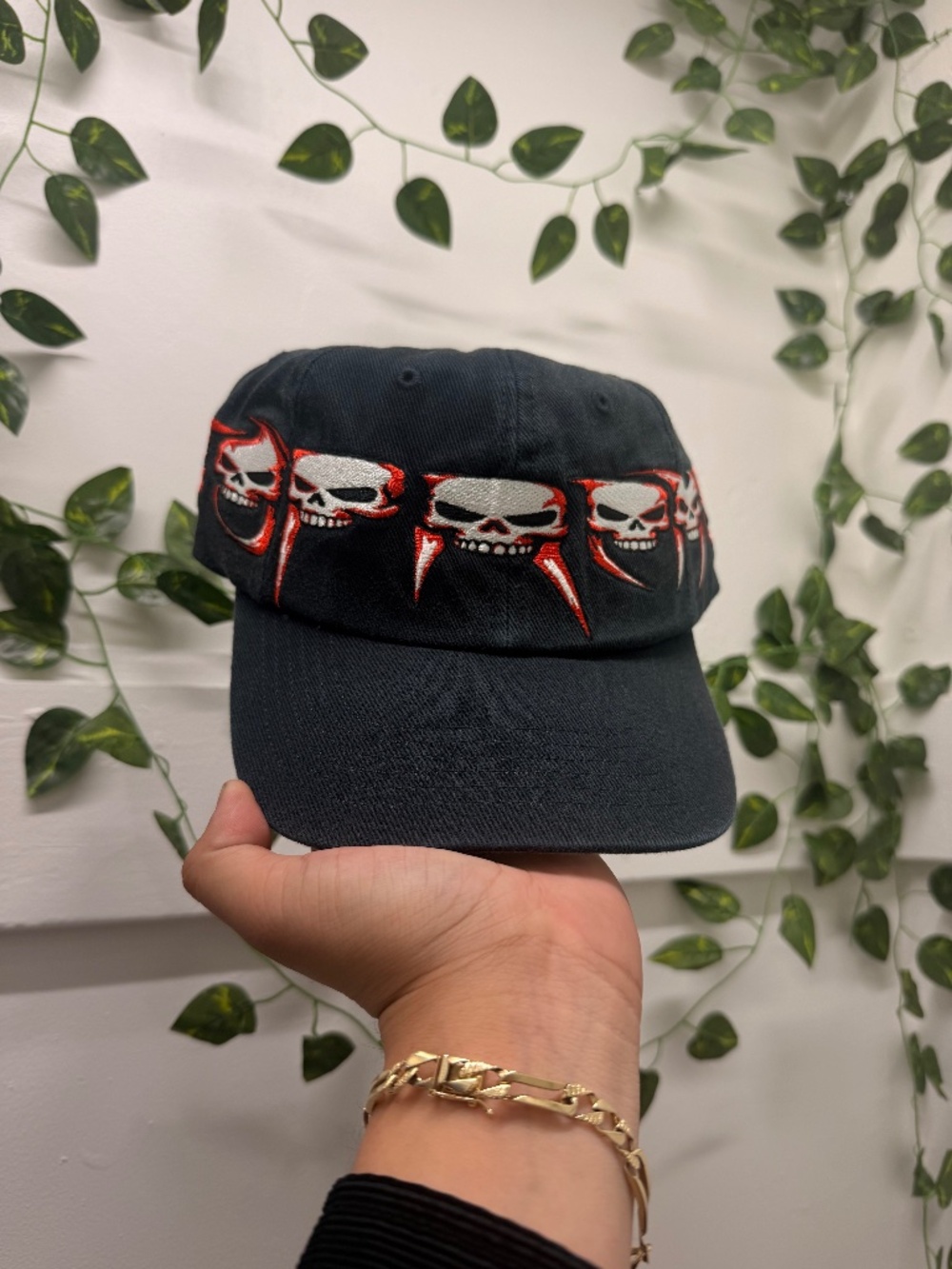 Supreme - Skulls Embroidered 6-Panel - Dark Navy Red - OS - Brand New